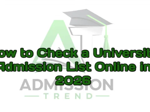 How to Check a University Admission List Online in 2026