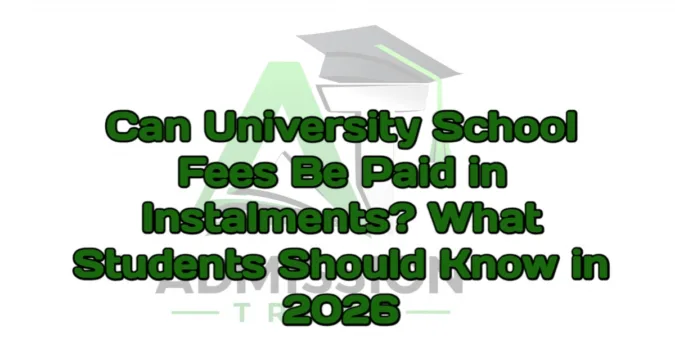 Can University School Fees Be Paid in Instalments?