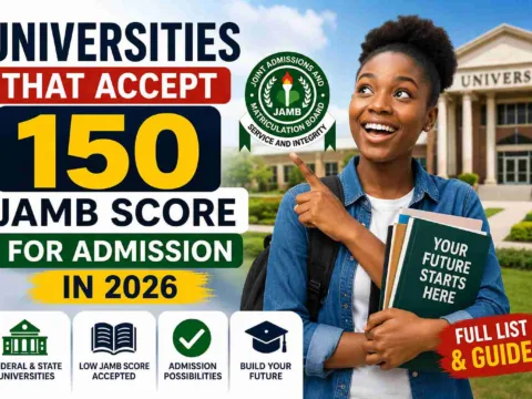 Universities That Accept 150 JAMB Score for Admission in 2026